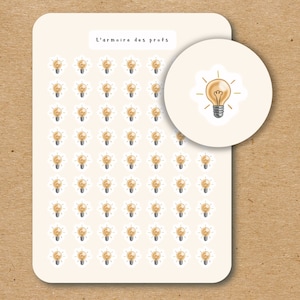 BULB-icoonstickers / Gloeilampplannerstickers / Tracker voor elektriciteitsrekeningstickers