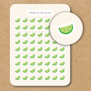 LIME Stickers / Fruit and Veggie Planner Stickers