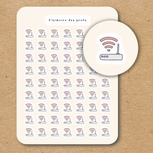 Pegatinas de iconos de INTERNET para planificador / pegatinas de iconos Wifi / pegatinas de seguimiento de facturas vencidas