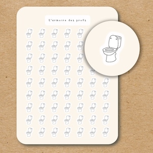 TOILET Huishoudelijke klusjes Planner Stickers, Reinigingssticker Set, Klusjes Trackers Stickers, Wasmop Gerechten Trash Recycle Stickers
