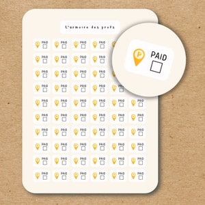 PARKEREN Budget Planner Stickers, Minimalistische Planner, Kosten Financiën Tracker Stickers, Financieel Dagboek, Bill Due Stickers