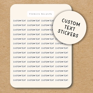 CUSTOM TEXT Stickers / Custom Script for Planners / Script Stickers