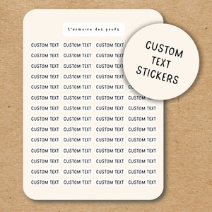 CUSTOM TEXT Stickers / Custom Script for Planners / Script Stickers