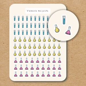 FLASK Icon Stickers / Chemistry Planner Stickers / Science Test Tubes Icon Stickers