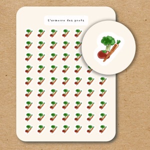 VEGGIES Icon Stickers / Fruit and Veggie Planner Stickers