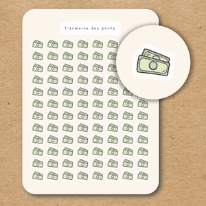 GELD-Icon-Planeraufkleber / Finanz-Icon-Aufkleber