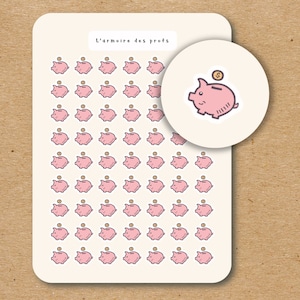 PIGGY BANK Icon Stickers / Money Icon Planner Stickers / Finance Budget Planner