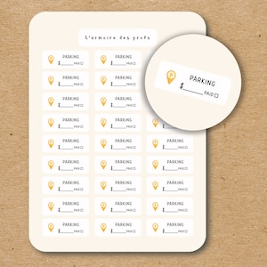 PARKEREN Budget Planner Stickers, Kosten Financiën Tracker Stickers, Financieel Dagboek, Bill Due Stickers