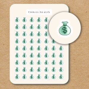 MONEY Finance Tracker Pegatinas, Pegatinas del Planificador de Presupuesto, Recordatorios de Vencimiento de Facturas, Organizador del Día de Pago
