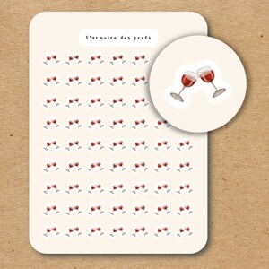 WIJN Icoon Stickers / Wijnglas Planner Stickers