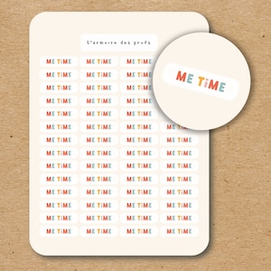 ME TIME Text Stickers for Planners Journals Scrapbooking and Calendar / Script Sticker Sheet / Custom Text Stickers