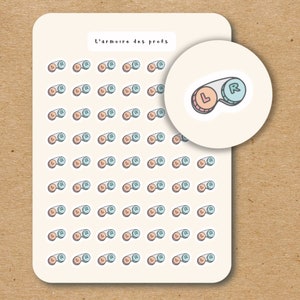 CONTACTLENS pictogram stickervel/contactlenzen herinnering planner stickers