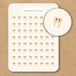 TOOTH Icon Stickers for Planner / Dentist Sticker Sheet / Dental Care Planner Stickers