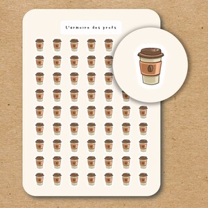 COFFEE To Go Cup Planner Stickers, Coffee Mug Sticker Set, Coffee Lover Gift, Iced Coffee, Cute Stickers