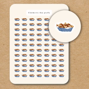 POUTINE Icon Stickers for Planner / Québec Planner Stickers / Eating Out Stickers / Food Decorative Stickers for Planner & Journal
