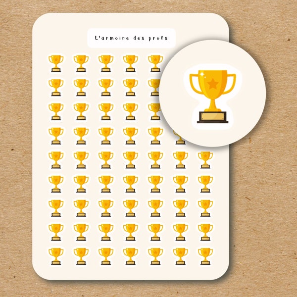 TROPHY Icon Stickers for Planner / Award Stickers / Championship Planner Stickers