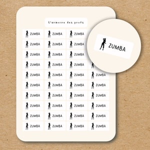 ZUMBA Stickers for Planner / Workout Planner Stickers / Training Icon Stickers