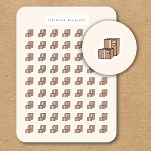SHIPPING BOX Icon Stickers / Shipping Box Planner Stickers / Mail Stickers
