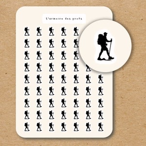 HIKING Planner Stickers, Hike Stickers, Sport Fitness Workout Tracker Stickers, Adventure Stickers