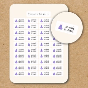 JOURNÉE DE STAGE Autocollants pour Planificateur / Autocollants pour Enseignants et Étudiants