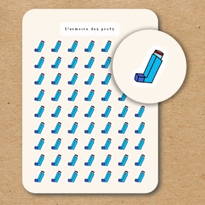 INHALER Asthma Planner Stickers, Medical Stickers, Doctor Hospital Stickers, Healthcare Stickers, Health Organizer, Appointment Reminder