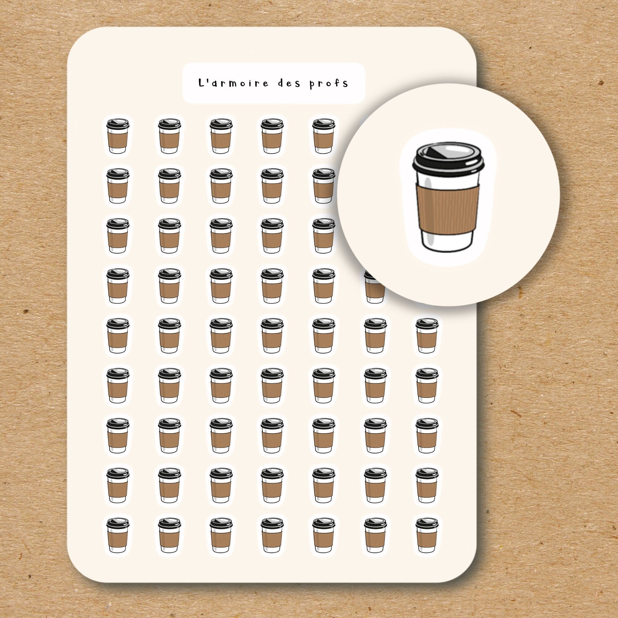 COFFEE To Go Cup Planner Stickers, Coffee Mug Sticker Set, Coffee Lover Gift, Iced Coffee, Cute Stickers