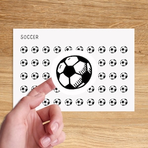 SOCCER Mini Icon Stickers for Planner / Sport Icon for Minimalist Planner / Habit Tracker Planner Stickers / Fitness Icon Stickers