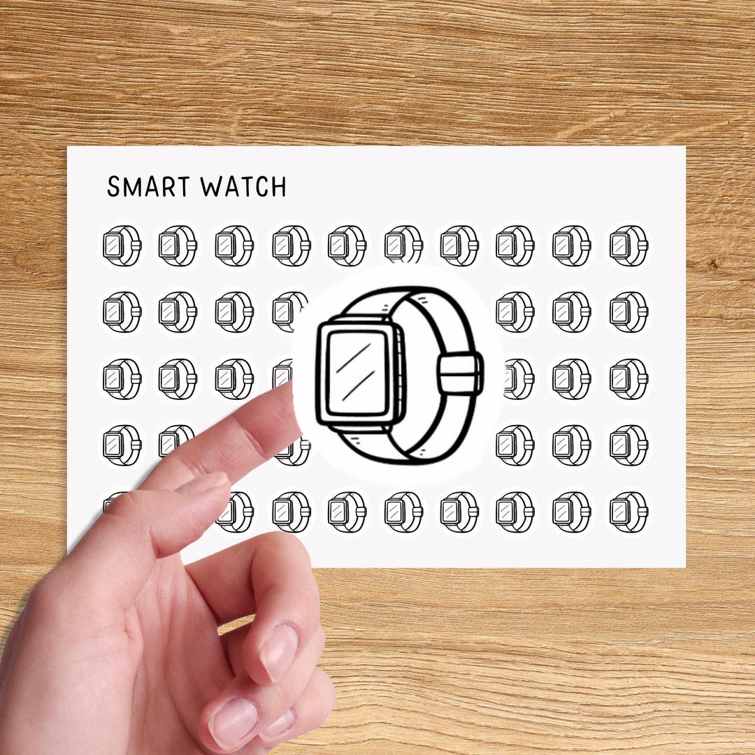 SMART WATCH Mini Icon Stickers for Planner / Workout Icon Stickers ...