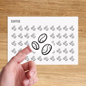 COFFEE Mini Icon Stickers / Minimal Functional Planner Stickers / Minimalist Stickers / Small Icon Stickers