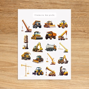 CONSTRUCTION Truck Stickers for Planners Journals and Notebooks, Profession Stickers, Renovation Decorative Planner Stickers
