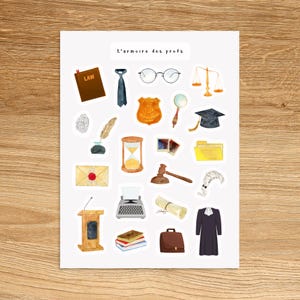 LAW Theme Sticker Sheet / Lawyer Stickers for Planner & Journal