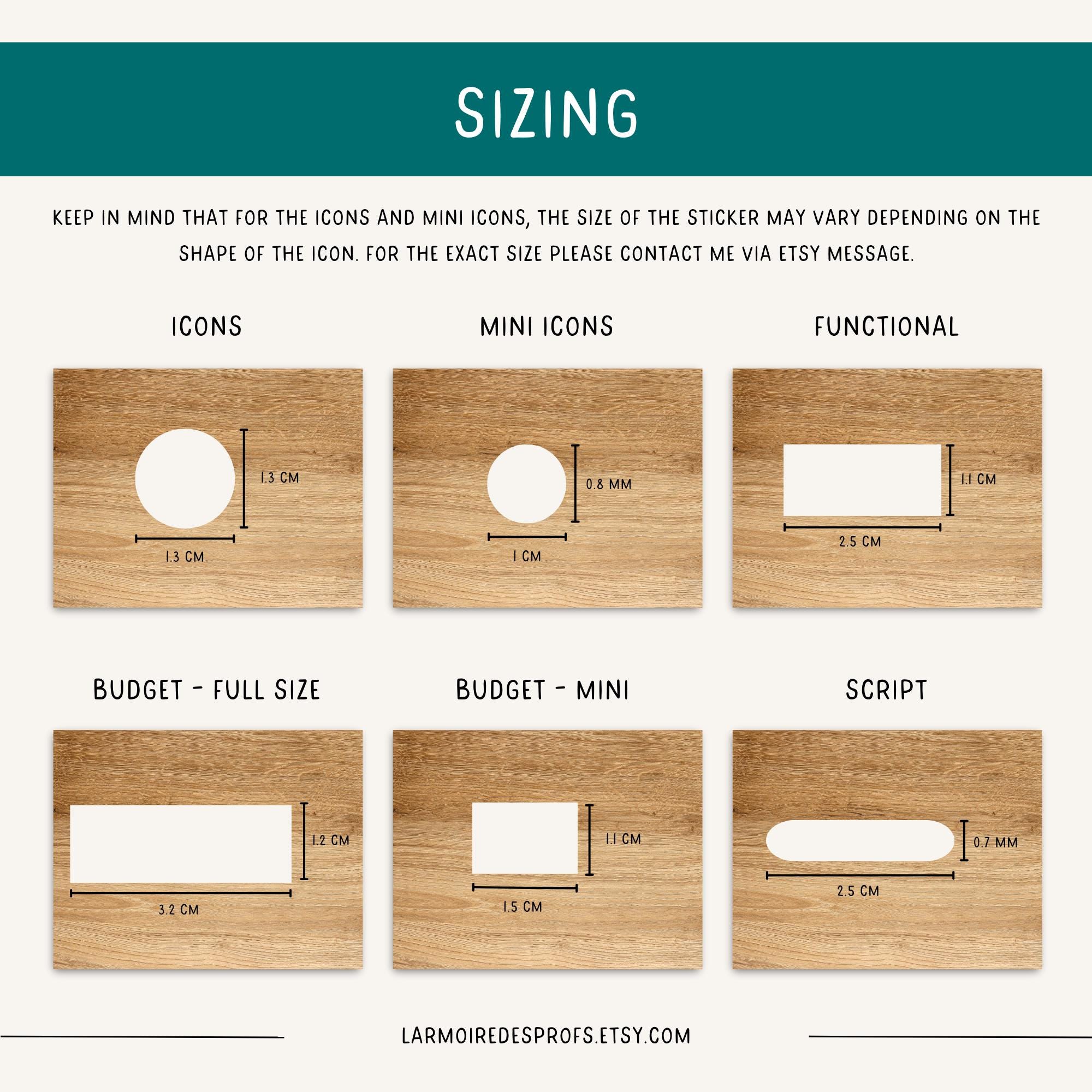 APRON Mini Icon Stickers / Cooking Minimal Functional Planner Stickers ...