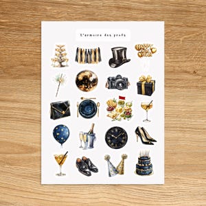 NEW YEAR Festive Planner Stickers, Holiday and Christmas Theme, Perfect Gift for Planner Lovers