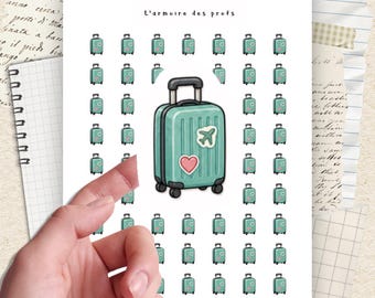 Pegatinas para planificador de viajes, iconos para planificador de vacaciones, pegatinas para maletas, pegatinas para planificar viajes