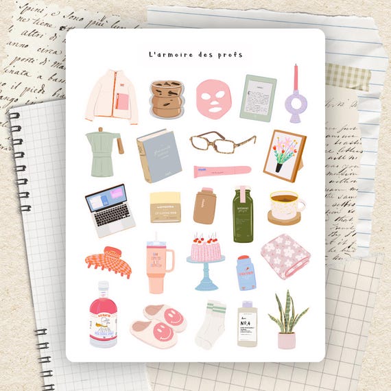 Cozy Home Planner Stickers, Daily Routine Sticker Sheet, Homebody Lifestyle Stickers, Hygge Aesthetic Planner