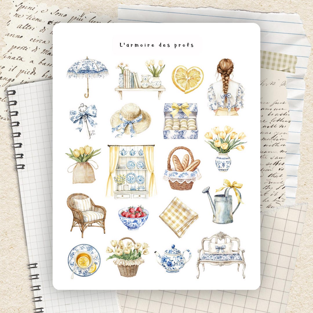 Cozy Cottagecore Planner Stickers, Cottage Aesthetic Planner Stickers ...