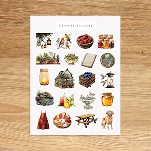 COTTAGECORE Countryside Stickers, Rustic Cottage Stickers, Cozy Hygge Cute Planner Stickers
