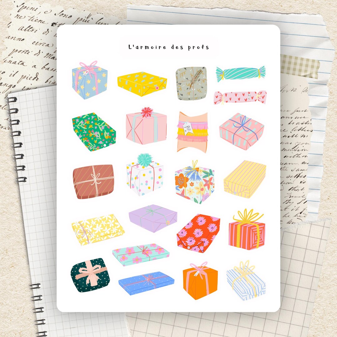 Loading Sticker Gift Birthday Planner Stickers, Party Celebration Stickers, Cake & Gift ...