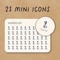 HAIRDRESSER Mini Icon Stickers for Planner \/ Hair Appointment Icon Stickers \/ Hair Cut Minimal Planner Stickers \/ Appointment Icon Stickers product logo