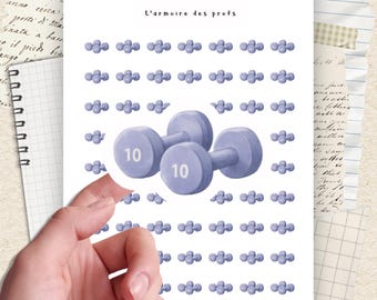 Workout Planner Stickers, Gym Stickers, Fitness Stickers, Dumbbell Stickers, Exercise Planner Stickers, Workout Tracker Stickers