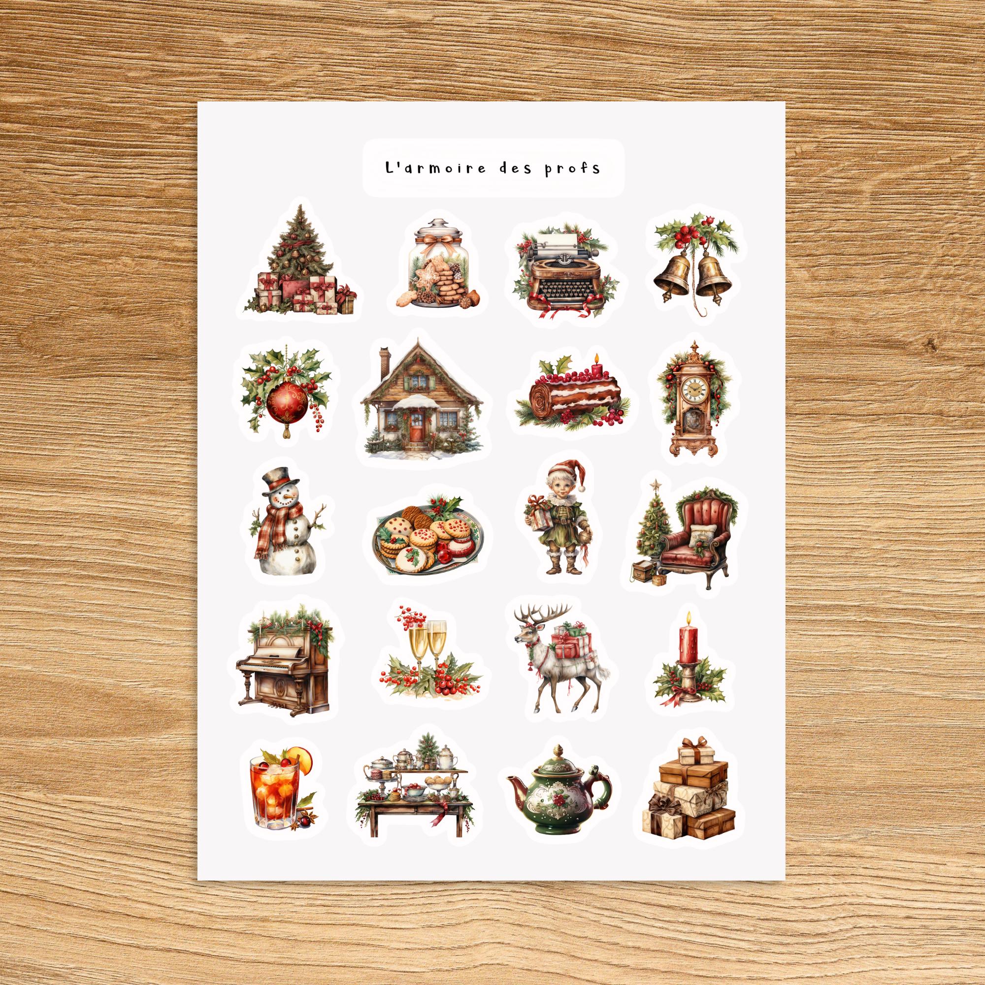 CHRISTMAS Stickers, Cozy Holiday Decor Stickers, Stockings Gifts, Winter Theme Stickers, Planner Accessories