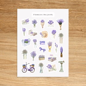 LAVENDER Garden Theme Sticker Sheet / Gardening Planner Stickers / Spring and Summer Planner & Journal Sticker Sheet