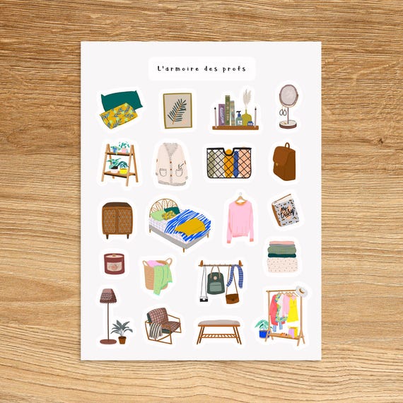 BEDROOM Cozy Planner Stickers, Hygge Decor Stickers, Cute Planner Accessories, Cozy Gift, Hygge Cozy Planner Stickers, Cozy Relaxing Vibes