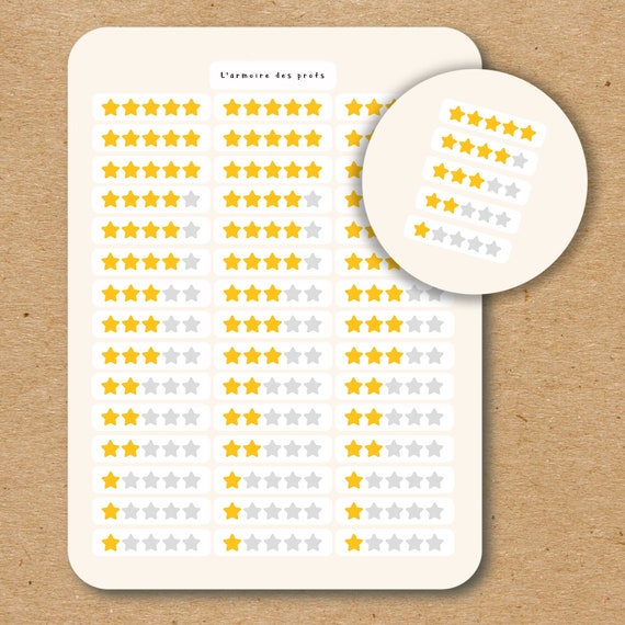  Star Rating for books stickers