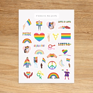 PRIDE MONTH Stickers for Planner Journal Scrapbooking, LGBTQ Pride Stickers, Party Celebration Holidays Planner Stickers