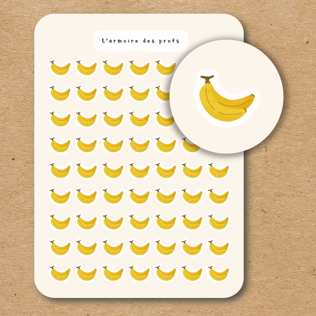 BANANA Planner Stickers, Healthy Food Stickers, Cute Stickers, Foodie ...