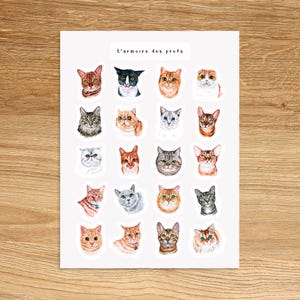CATS Theme Sticker Sheet / Cat Lover Stickers / Animals Planner & Journal Sticker Sheet