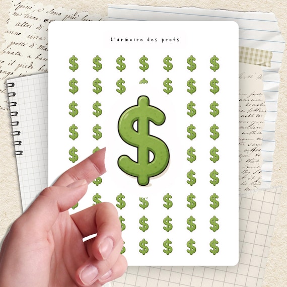Money Planner Sticker, Dollar Sign Sticker, Budget Sticker, Finance Planner Sticker, Saving Money Icon, Payday Sticker