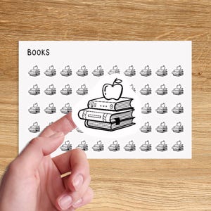 STUDY Mini Icon Stickers / Book Minimal Functional Planner Stickers / School Minimalist Stickers