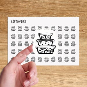 MAALTIJD PREP Mini Icon Stickers / Minimale functionele Planner Stickers / Minimalistische Stickers